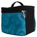 Cerulean Blue Spirals Make Up Travel Bag (Small) View2