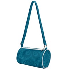 Cerulean Blue Spirals Mini Cylinder Bag by SpinnyChairDesigns