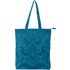 Cerulean Blue Spirals Double Zip Up Tote Bag by SpinnyChairDesigns