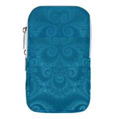 Cerulean Blue Spirals Waist Pouch (small) by SpinnyChairDesigns