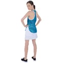 Cerulean Blue Spirals Racer Back Mesh Tank Top View2