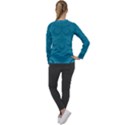 Cerulean Blue Spirals Women s Long Sleeve Raglan Tee View2