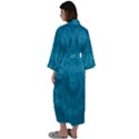 Cerulean Blue Spirals Maxi Satin Kimono View2