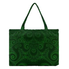 Emerald Green Spirals Medium Tote Bag by SpinnyChairDesigns