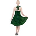 Emerald Green Spirals Halter Party Swing Dress  View2