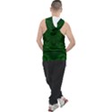 Emerald Green Spirals Men s Sleeveless Hoodie View2