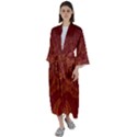 Red and Gold Spirals Maxi Satin Kimono View1