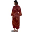 Red and Gold Spirals Maxi Satin Kimono View2