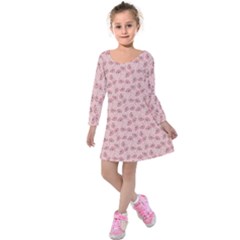 Squid Chef Pattern Kids  Long Sleeve Velvet Dress by sifis