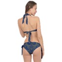 Navy Blue and Gold Swirls Tie It Up Bikini Set View2