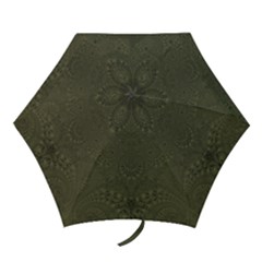 Rustic Green Brown Swirls Mini Folding Umbrellas by SpinnyChairDesigns