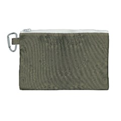 Rustic Green Brown Swirls Canvas Cosmetic Bag (large) by SpinnyChairDesigns