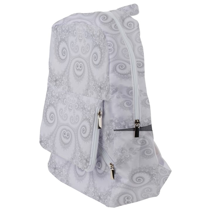 Wedding White Swirls Spirals Travelers  Backpack