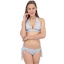 Wedding White Swirls Spirals Tie It Up Bikini Set View1