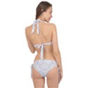 Wedding White Swirls Spirals Tie It Up Bikini Set View2