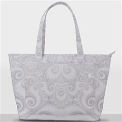 Wedding White Swirls Spirals Back Pocket Shoulder Bag 