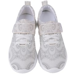 Wedding White Swirls Spirals Women s Velcro Strap Shoes by SpinnyChairDesigns