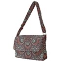 Red and White Color Swirls Full Print Messenger Bag (S) View1