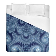 Royal Blue Swirls Duvet Cover (full/ Double Size) by SpinnyChairDesigns