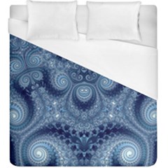 Royal Blue Swirls Duvet Cover (king Size) by SpinnyChairDesigns