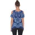 Royal Blue Swirls Cut Out Side Drop Tee View2