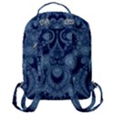 Royal Blue Swirls Flap Pocket Backpack (Large) View3