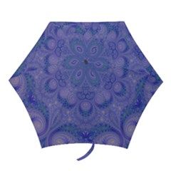 Mystic Purple Swirls Mini Folding Umbrellas by SpinnyChairDesigns