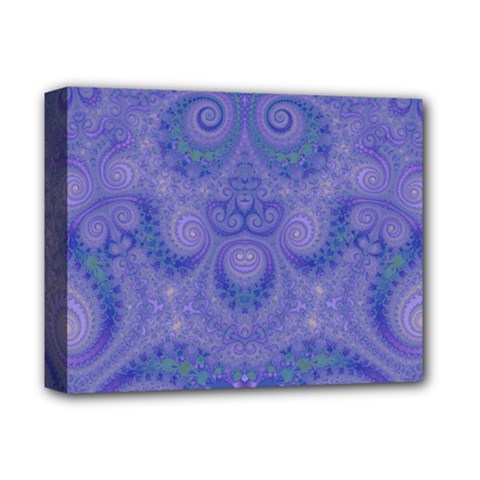 Mystic Purple Swirls Deluxe Canvas 14  X 11  (stretched) by SpinnyChairDesigns