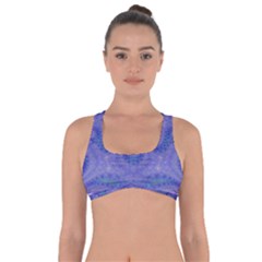 Mystic Purple Swirls Got No Strings Sports Bra by SpinnyChairDesigns