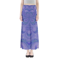 Mystic Purple Swirls Full Length Maxi Skirt by SpinnyChairDesigns