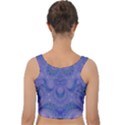 Mystic Purple Swirls Velvet Crop Top View2