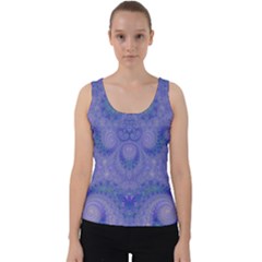 Mystic Purple Swirls Velvet Tank Top by SpinnyChairDesigns