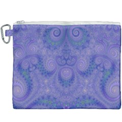 Mystic Purple Swirls Canvas Cosmetic Bag (xxxl) by SpinnyChairDesigns