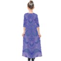 Mystic Purple Swirls Kids  Quarter Sleeve Maxi Dress View2