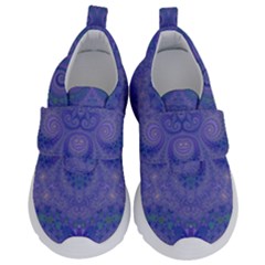 Mystic Purple Swirls Kids  Velcro No Lace Shoes by SpinnyChairDesigns