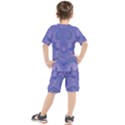 Mystic Purple Swirls Kids  Tee and Shorts Set View2