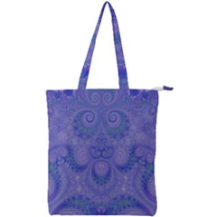 Mystic Purple Swirls Double Zip Up Tote Bag by SpinnyChairDesigns