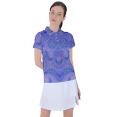 Mystic Purple Swirls Women s Polo Tee