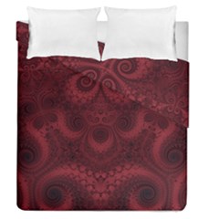 Burgundy Wine Swirls Duvet Cover Double Side (queen Size) by SpinnyChairDesigns