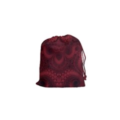 Burgundy Wine Swirls Drawstring Pouch (xs) by SpinnyChairDesigns