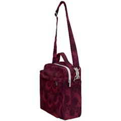 Burgundy Wine Swirls Crossbody Day Bag by SpinnyChairDesigns