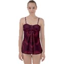 Burgundy Wine Swirls Babydoll Tankini Set View1