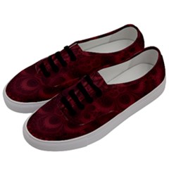 Burgundy Wine Swirls Men s Classic Low Top Sneakers by SpinnyChairDesigns