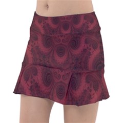 Burgundy Wine Swirls Tennis Skorts by SpinnyChairDesigns