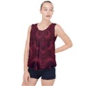 Burgundy Wine Swirls Bubble Hem Chiffon Tank Top View1