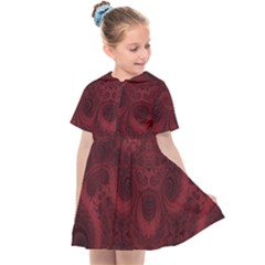 Burgundy Wine Swirls Kids  Sailor Dress by SpinnyChairDesigns