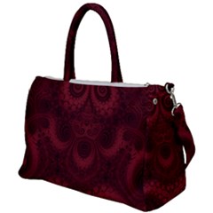 Burgundy Wine Swirls Duffel Travel Bag by SpinnyChairDesigns