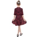 Burgundy Wine Swirls Kids  All Frills Chiffon Dress View2