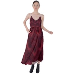 Burgundy Wine Swirls Tie Back Maxi Dress by SpinnyChairDesigns