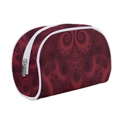 Burgundy Wine Swirls Makeup Case (small) by SpinnyChairDesigns